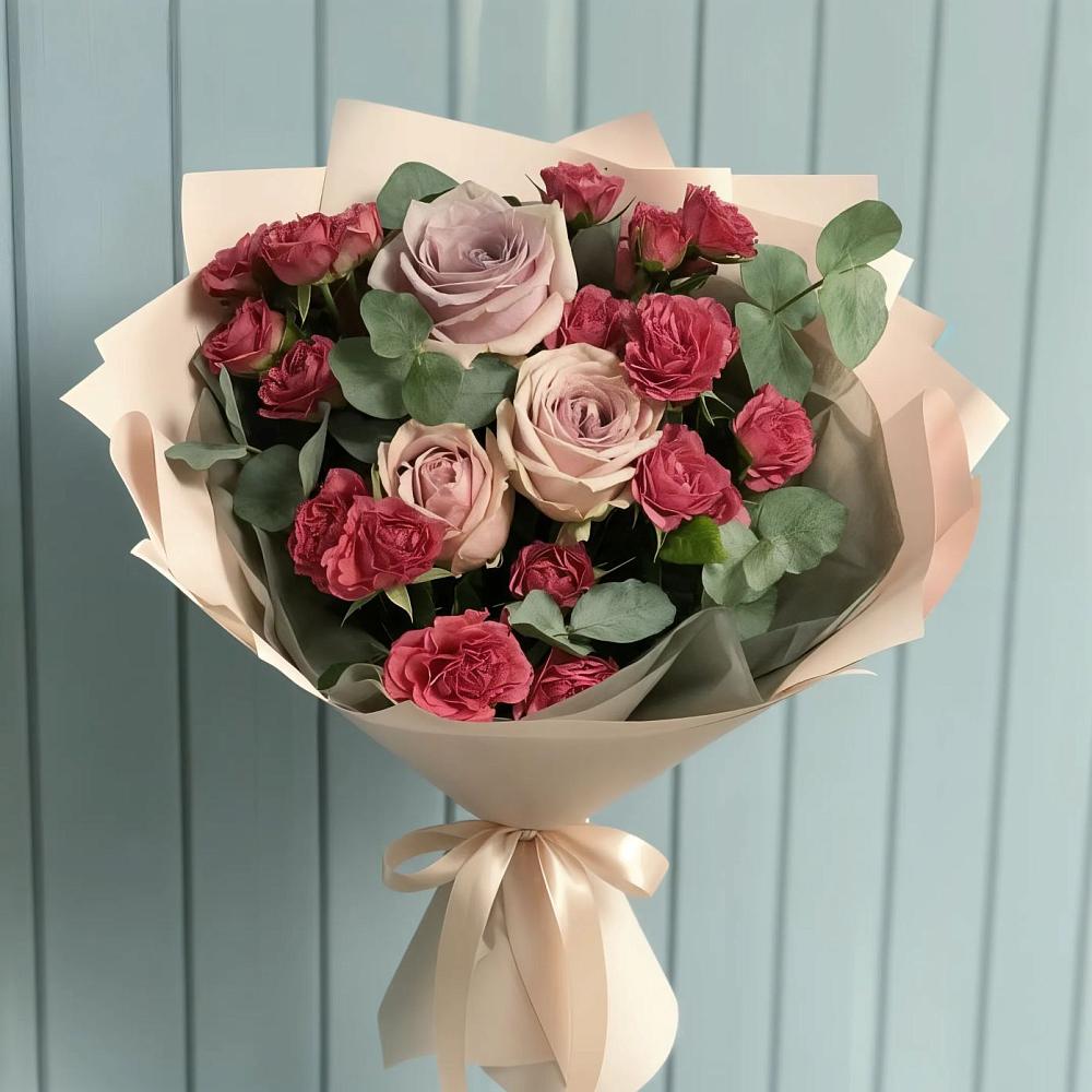 Букет цветов из: Гвоздики и Розы в Мучкапский