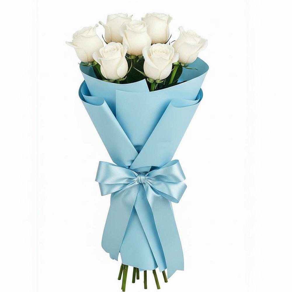 Букет 7 белых роз Проуд в Мучкапский