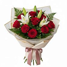 Букет цветов из:  Лилии и Розы в Мучкапский