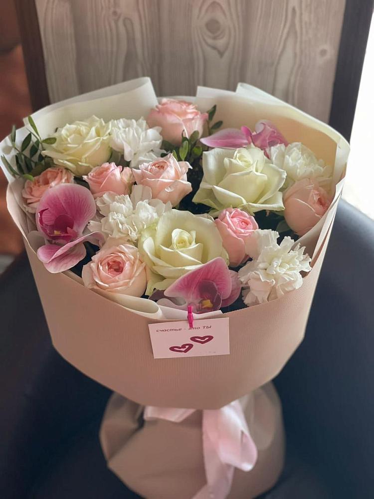 Букет цветов из: Орхидеи, Розы и Гвоздики в Мучкапский