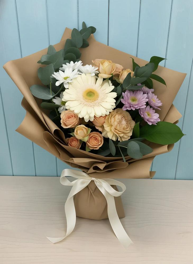 Букет цветов из: Герберы и Хризантемы в Мучкапский