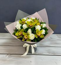 Букет цветов из:  Орхидеи и Розы в Мучкапский