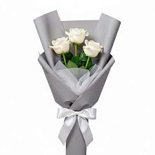 Букет 3 белые розы в Мучкапский