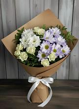 Букет цветов из:  Хризантемы и Розы в Мучкапский