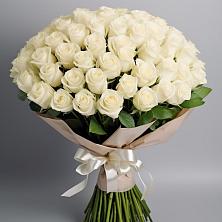 Букет 101 беля роза Белоснежка в Мучкапский