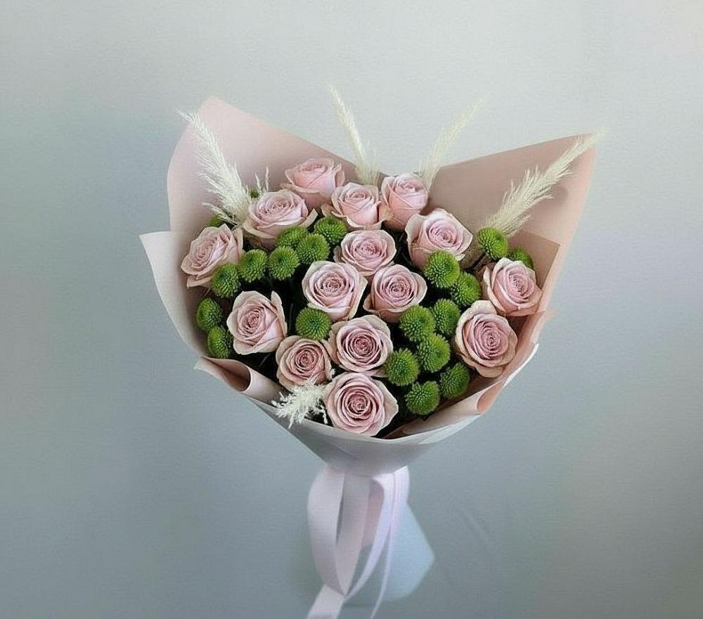 Букет цветов из: Розы и Хризантемы в Мучкапский