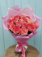 Букет 15 Розовых роз Равель в Мучкапский